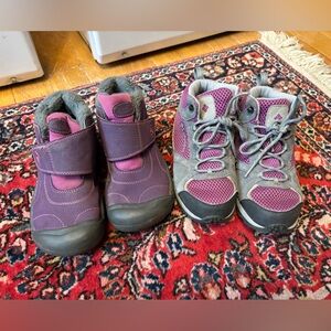 Kids' Purple and Gray Boots